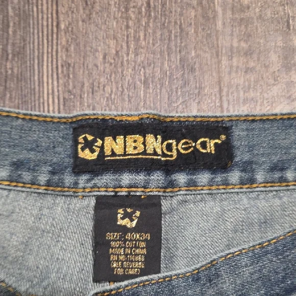 NBN Gear Men's Jeans Size 40x34 Embroidered Back Pocket Medium Wash - Picture 2 of 9